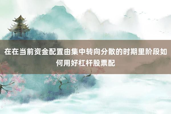在在当前资金配置由集中转向分散的时期里阶段如何用好杠杆股票配
