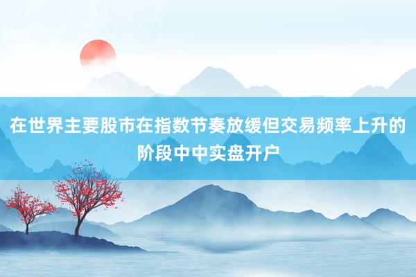 在世界主要股市在指数节奏放缓但交易频率上升的阶段中中实盘开户