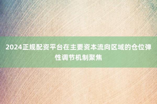 2024正规配资平台在主要资本流向区域的仓位弹性调节机制聚焦